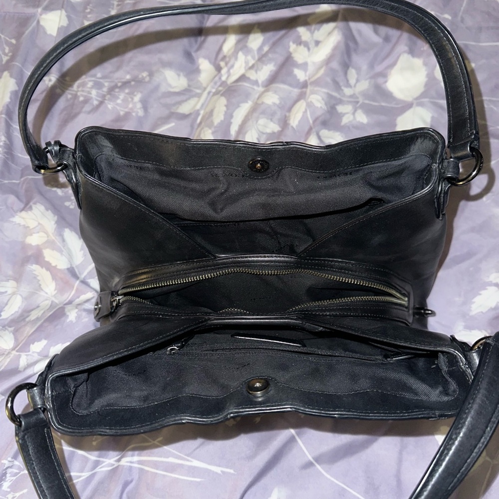 Coach Black and Cream Patchwork Shoulder Bag - Picture 3 of 3